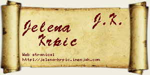 Jelena Krpić vizit kartica